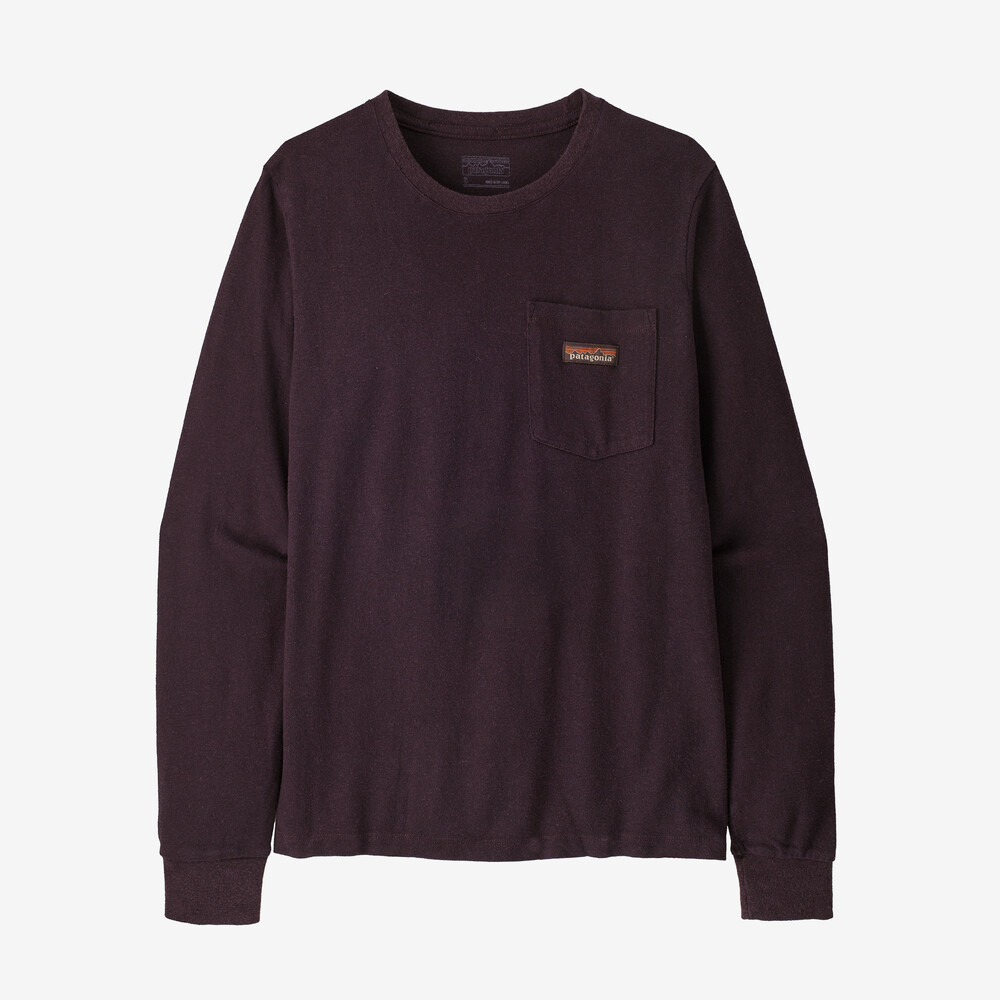 Damen-Arbeits-T-Shirt mit langen Ärmeln und Tasche