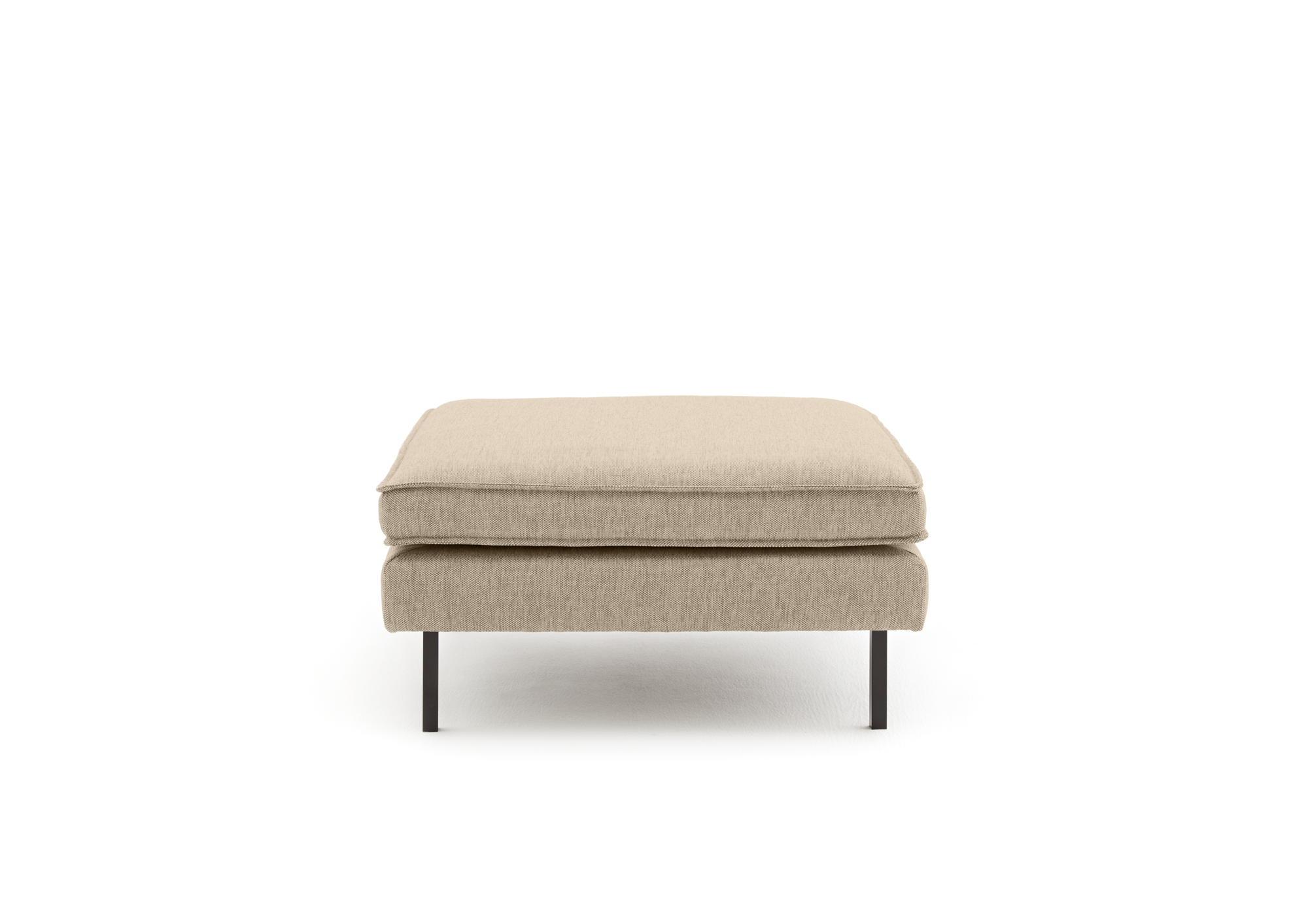 Loods 5 Design hocker Slimm Stof Outside Hocker 90x90 | Solution Beige 05 | Poten: Zwart