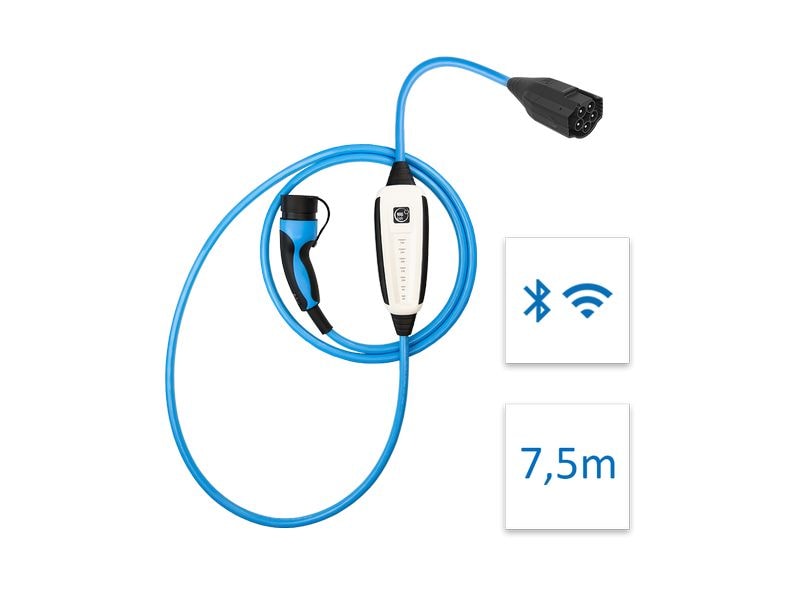 NRGkick Mobile Ladestation 32A Pure, 7.5 m, WLAN, BLE Mobile Ladeeinheit für Elektrofahrzeuge mit WLAN und Bluetooth