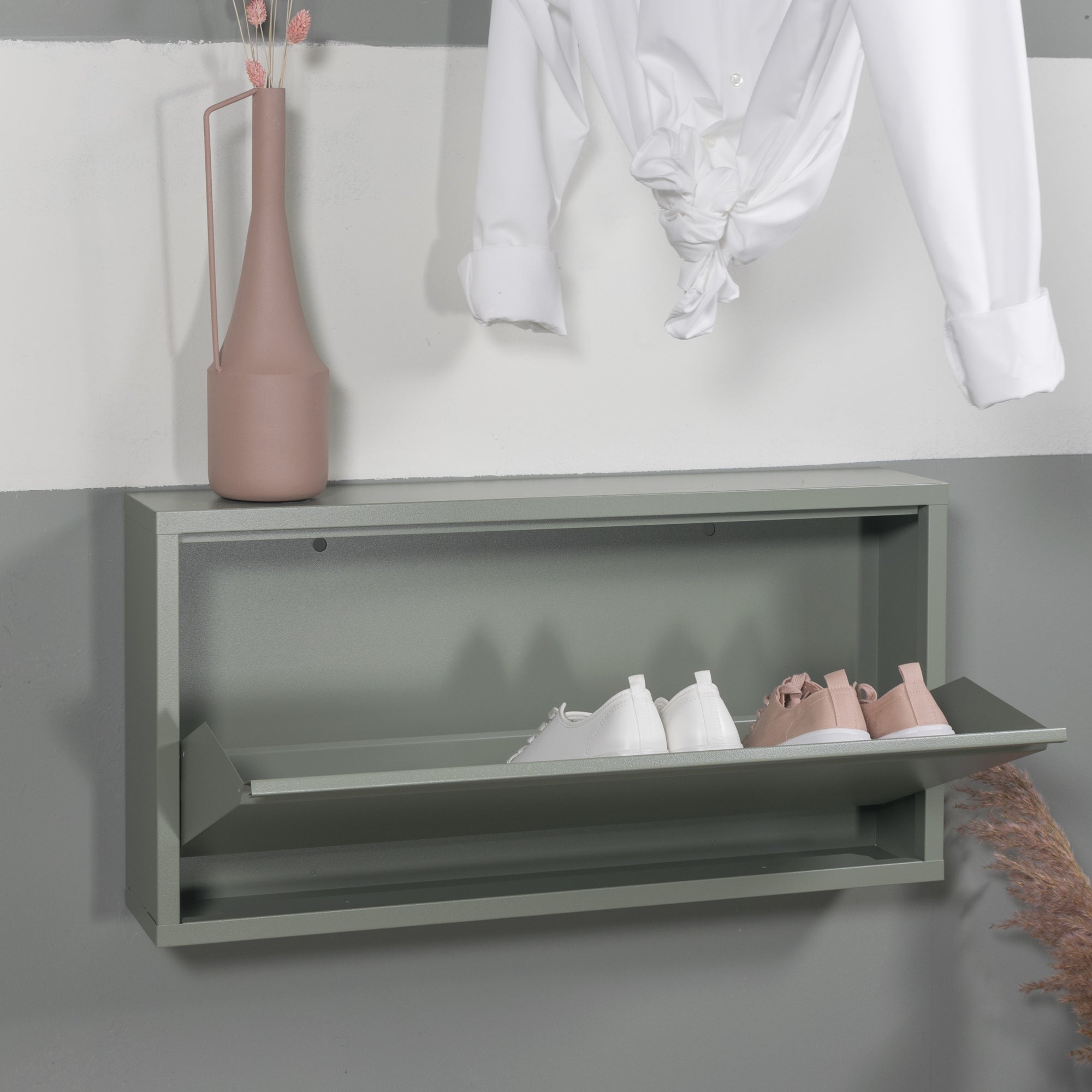 Spinder Design Billy 1 Schoenenkast - Dusty Green