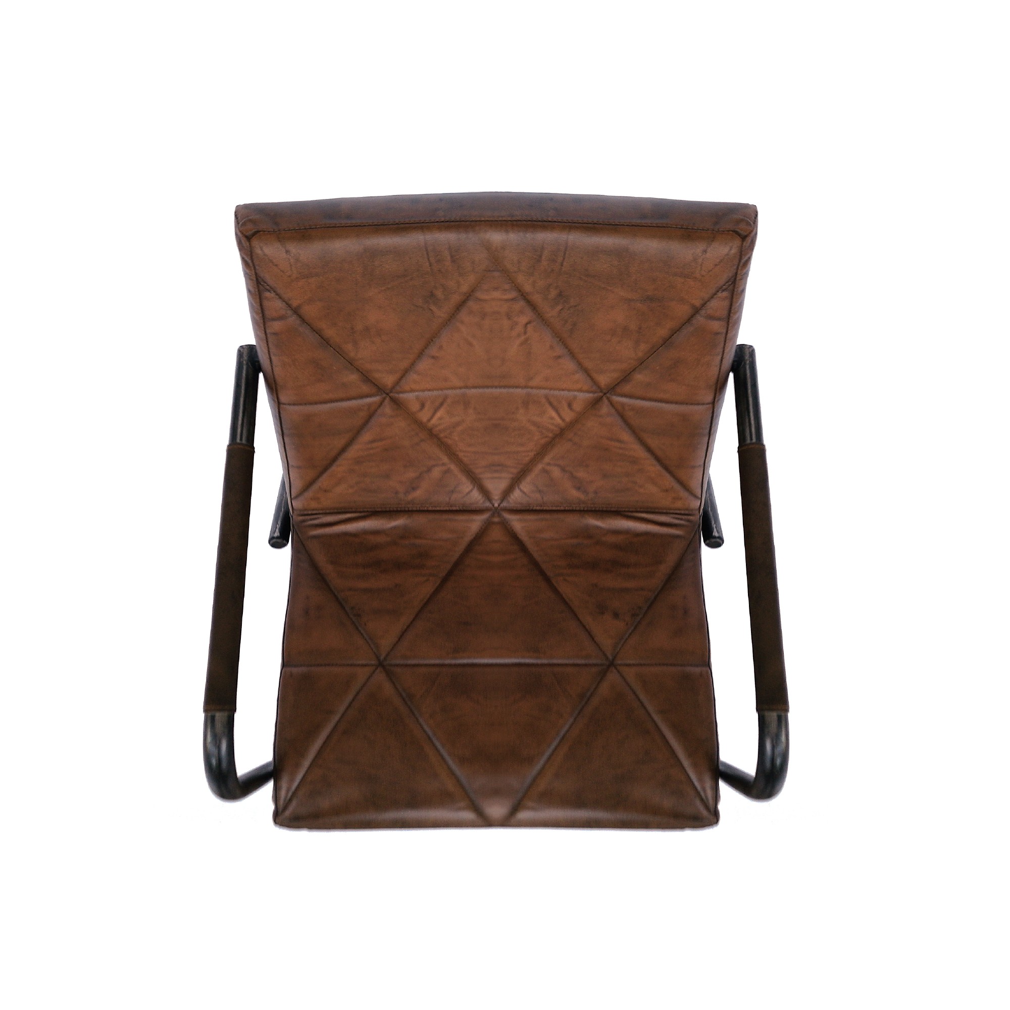 Lederstuhl 'Jess', braun, B 53 cm, L 65 cm, H 80 cm von fischer's lagerhaus