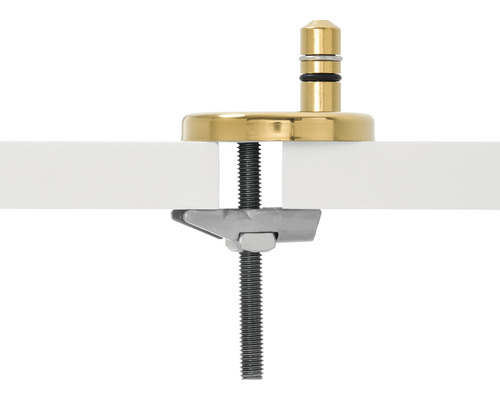 REIKA Mito toiletbril, wit, gepolijste gouden scharnieren, met soft-close mechanisme en Quick&Clean.