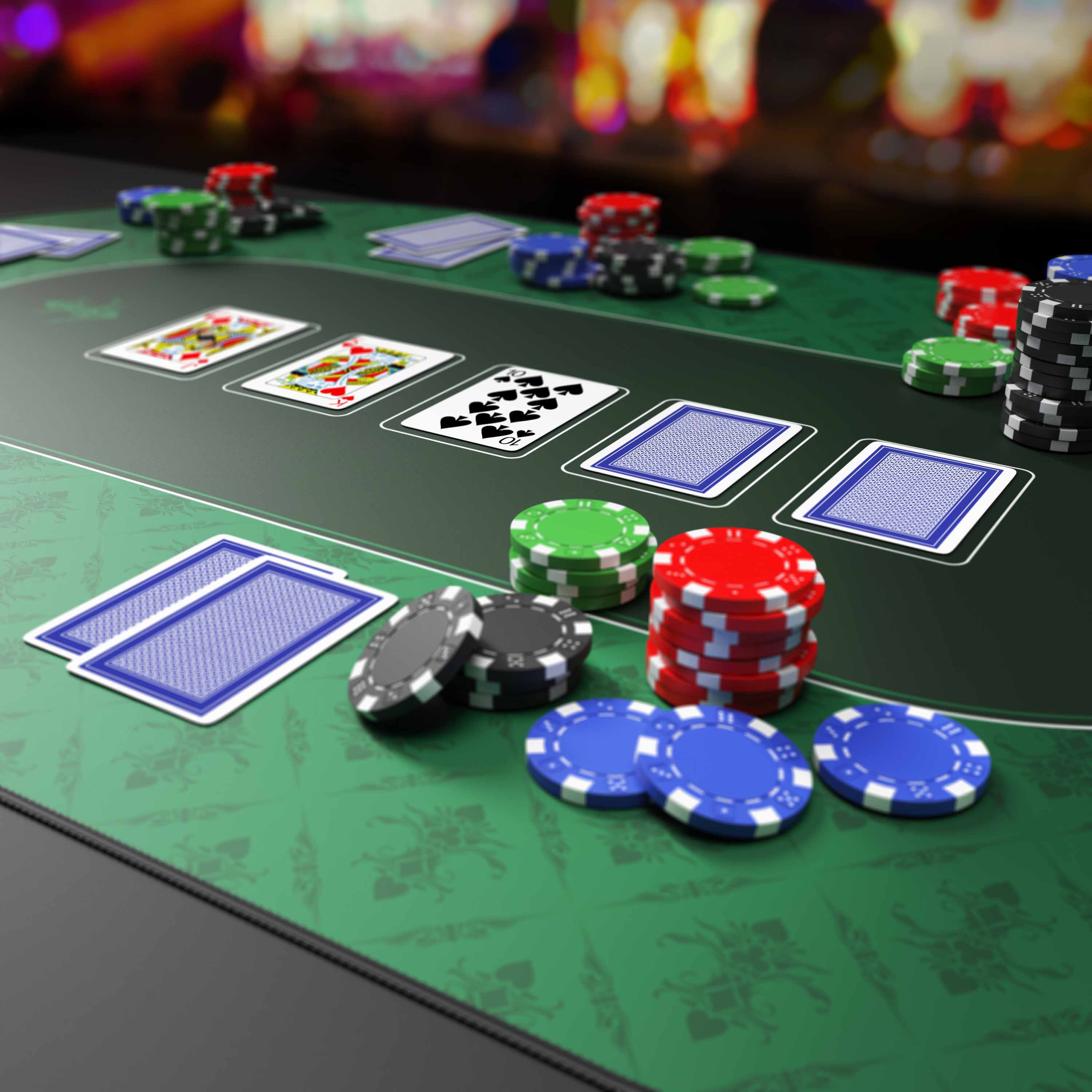 CSL Extra große Tischauflage Pokermatte 1000 x 600 mm / Kartenspiel Matte / Ovales Design