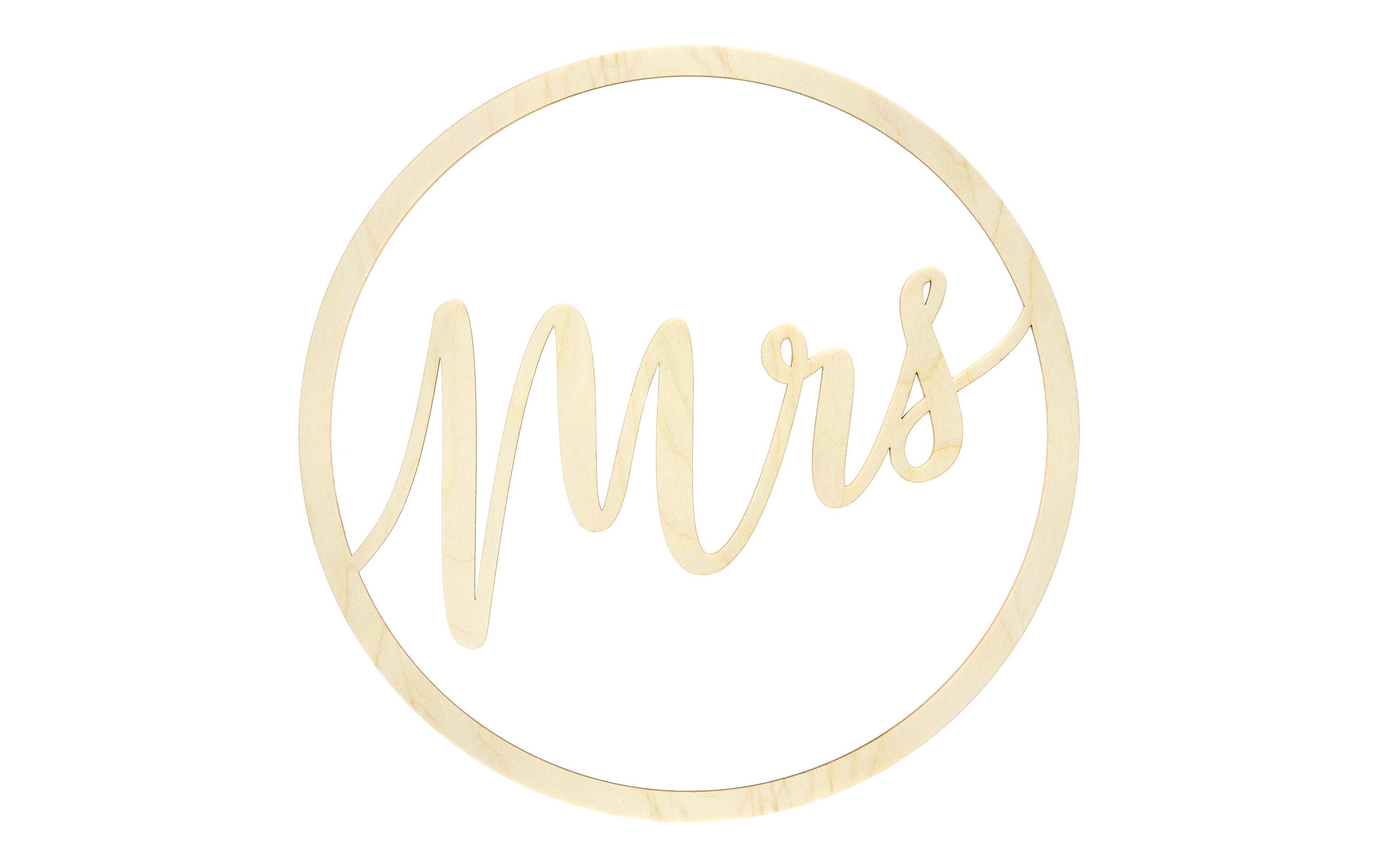 Hochzeitsaccessoire Mrs Mr D: 38 cm, 2 Stück, BraunDekoration für Verlobung, Polterabend, Hochzeit