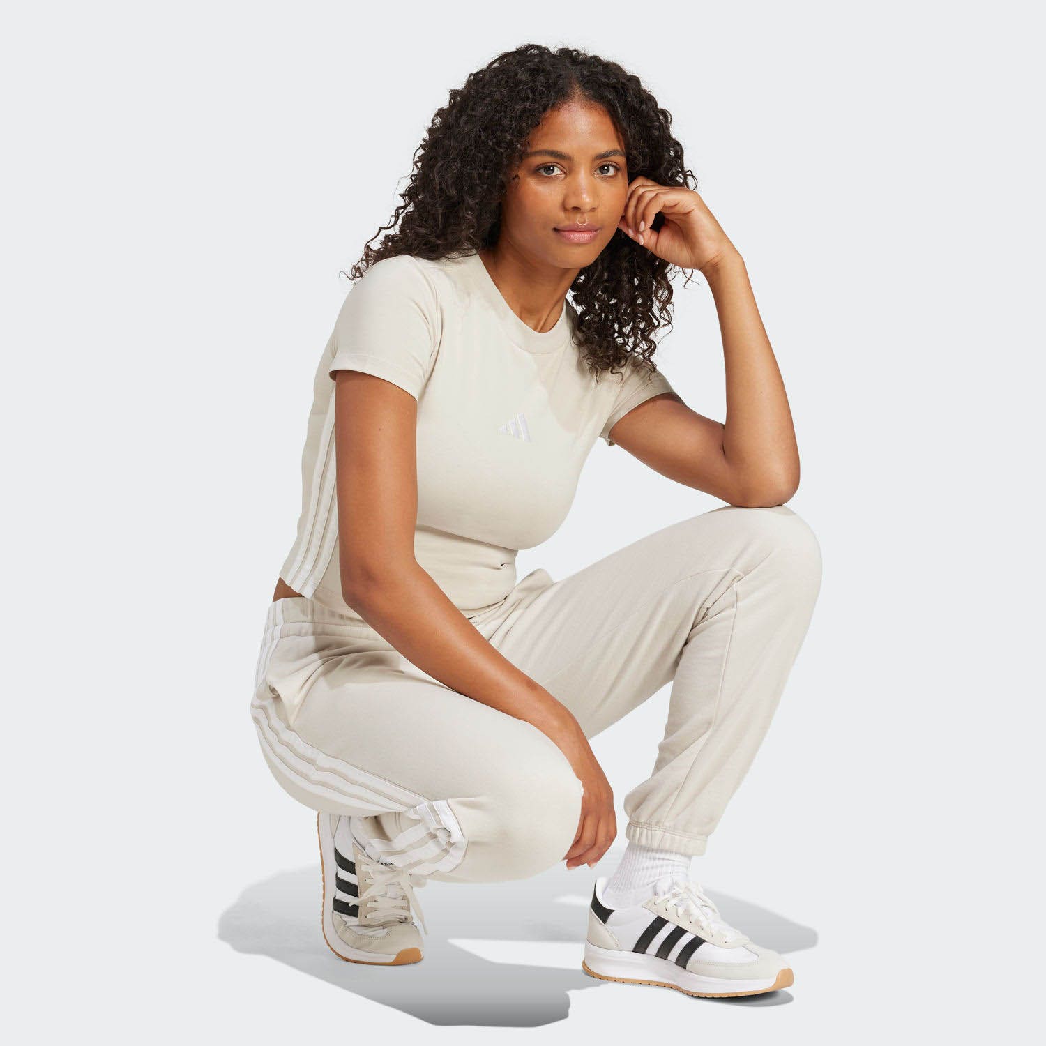 adidas  Essentials 3-Stripes French Terry Cuffed Joggingbroek