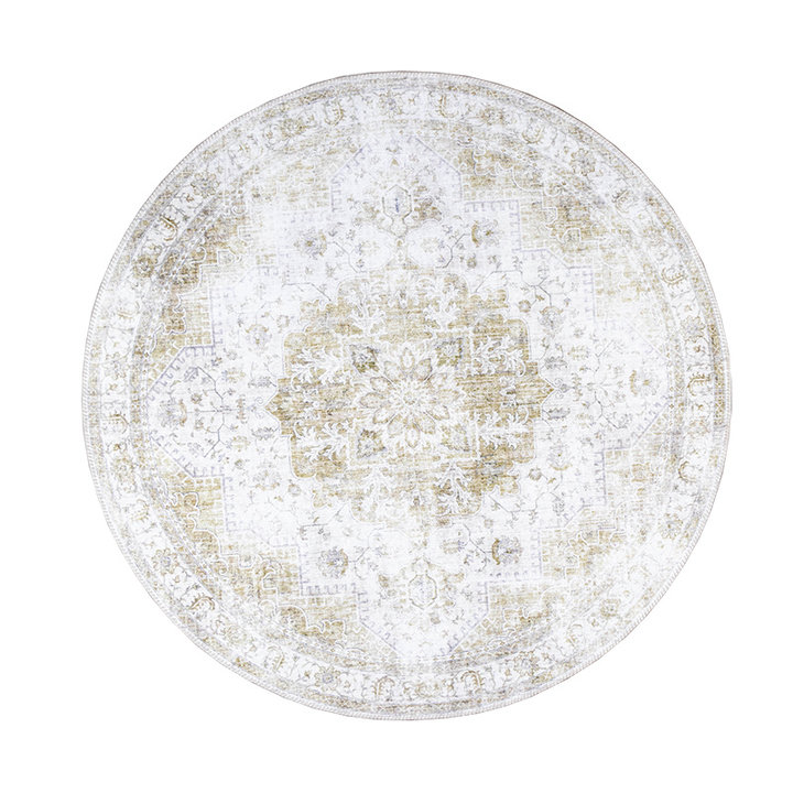Rond Vintage vloerkleed - Lago Groen | Hoge kwaliteit