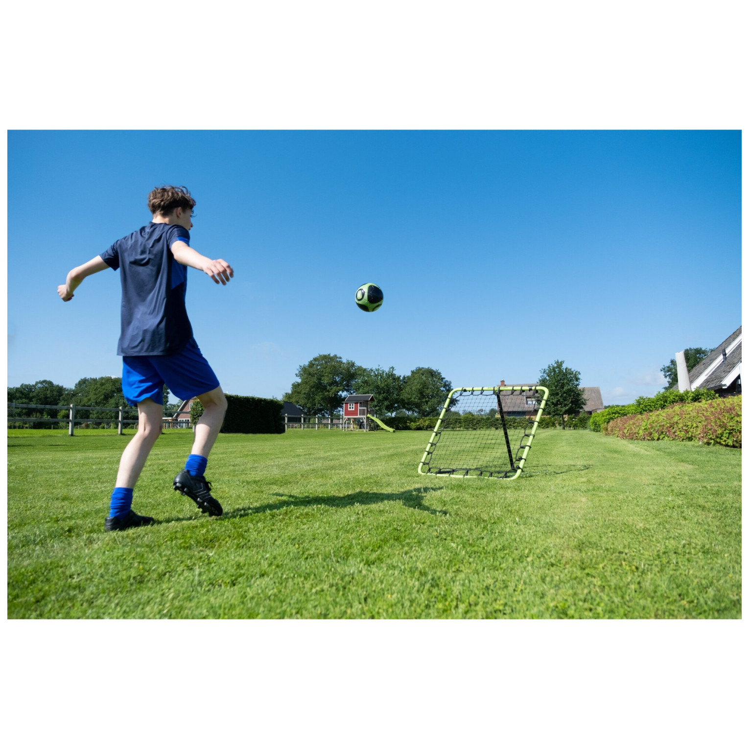 EXIT Tempo multisport rebounder 120x120cm - groen/zwart