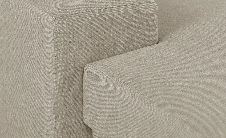 Ecksofa Rome Schlamm, Beige links Webstoff