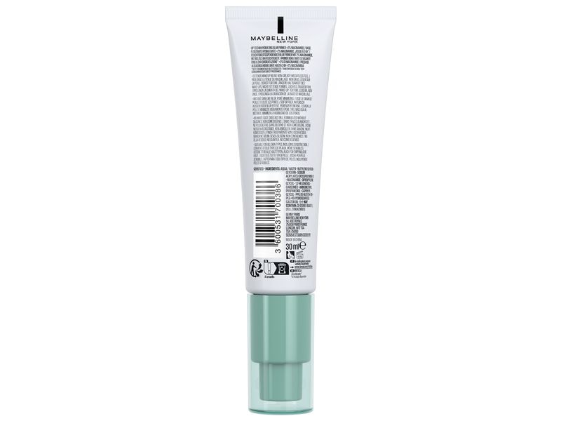 Maybelline Primer Poreless Jelly Blurring Feuchtigkeitsspendender, silikonfreier Primer verschmilzt sofort mit der Haut