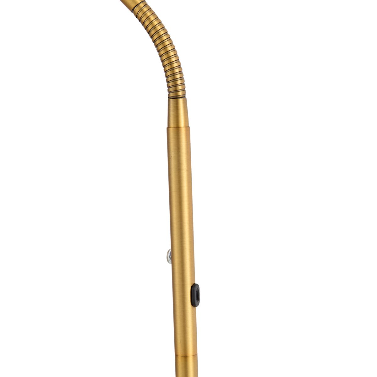 Moderne vloerlamp brons incl. LED 3-staps dimbaar oplaadbaar - Waldorf