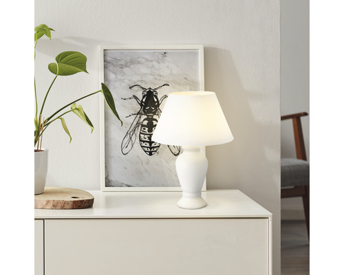 Donna witte tafellamp, 1-lichts, 32 cm hoog