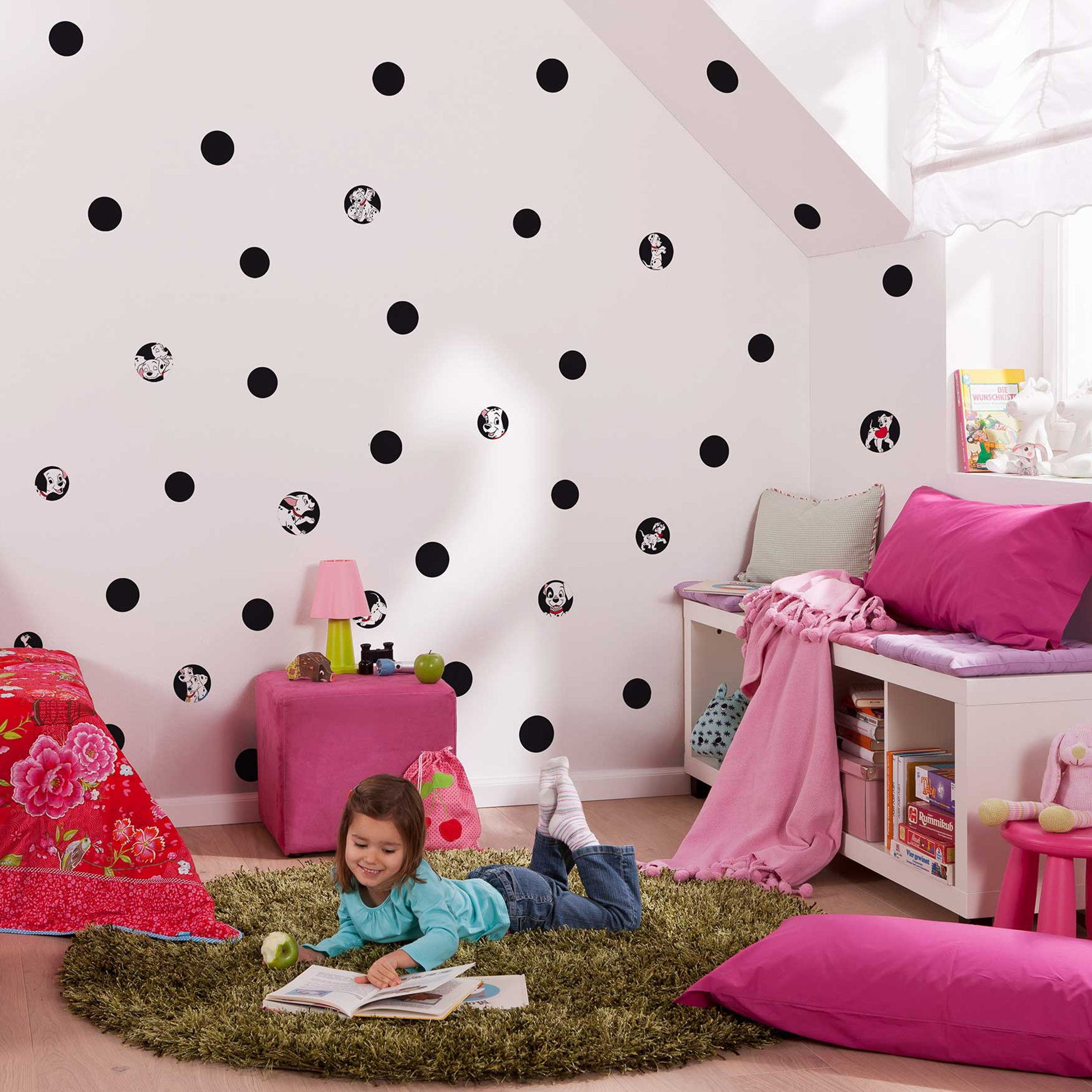 Wandtattoo 101 DALMATINER DOTS - schwarz-weiß - 50x70 cm