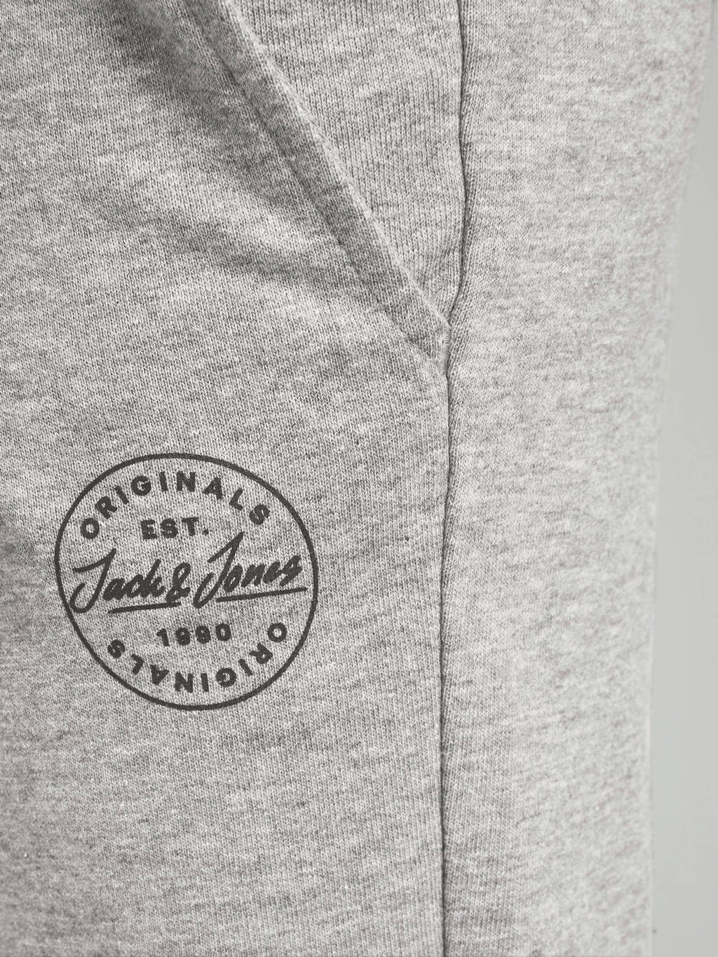 JACK & JONES short JJI met logo grijs melange