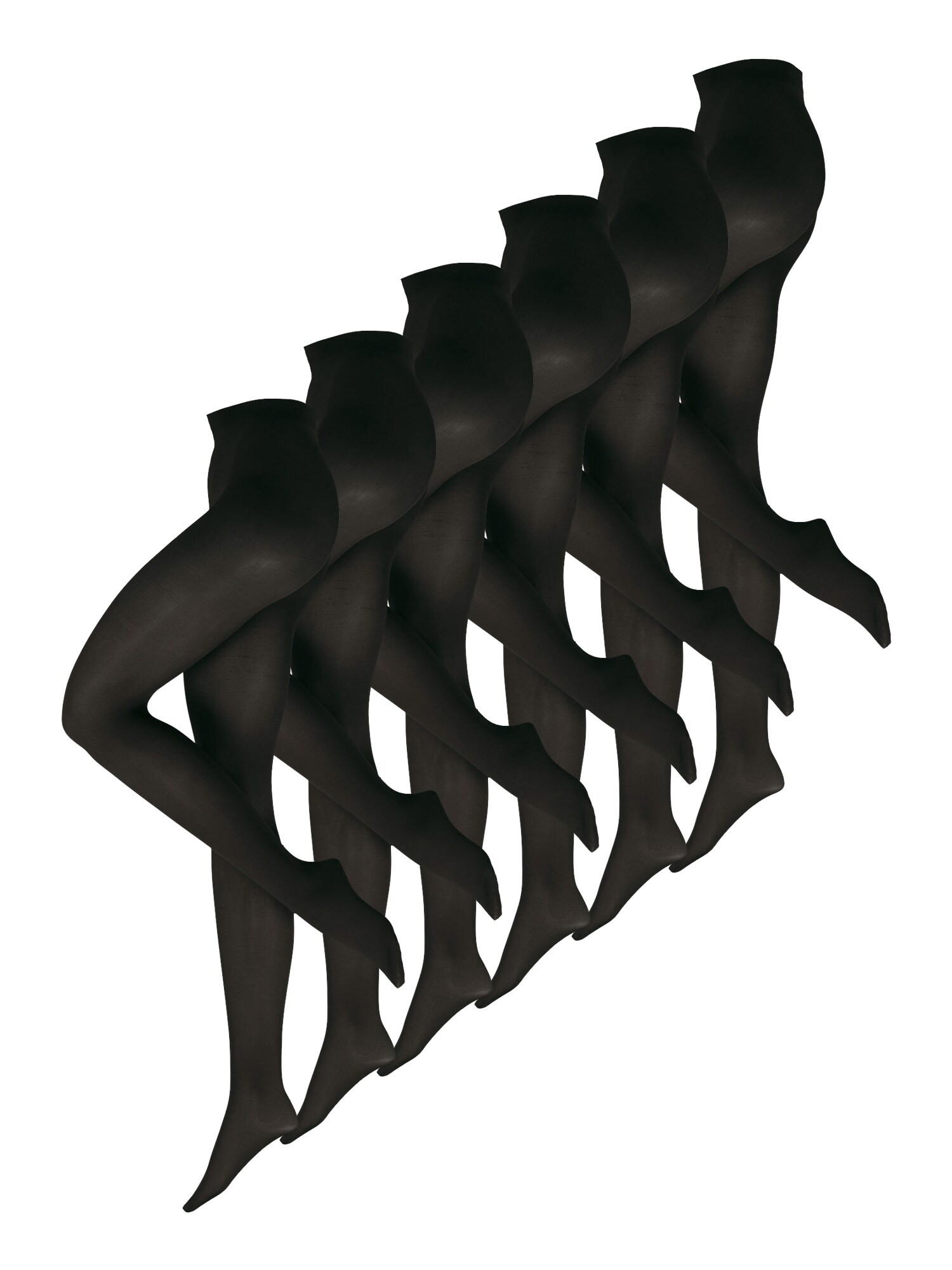 NUR DIE Damen Strumpfhose Blickdicht 6er Pack