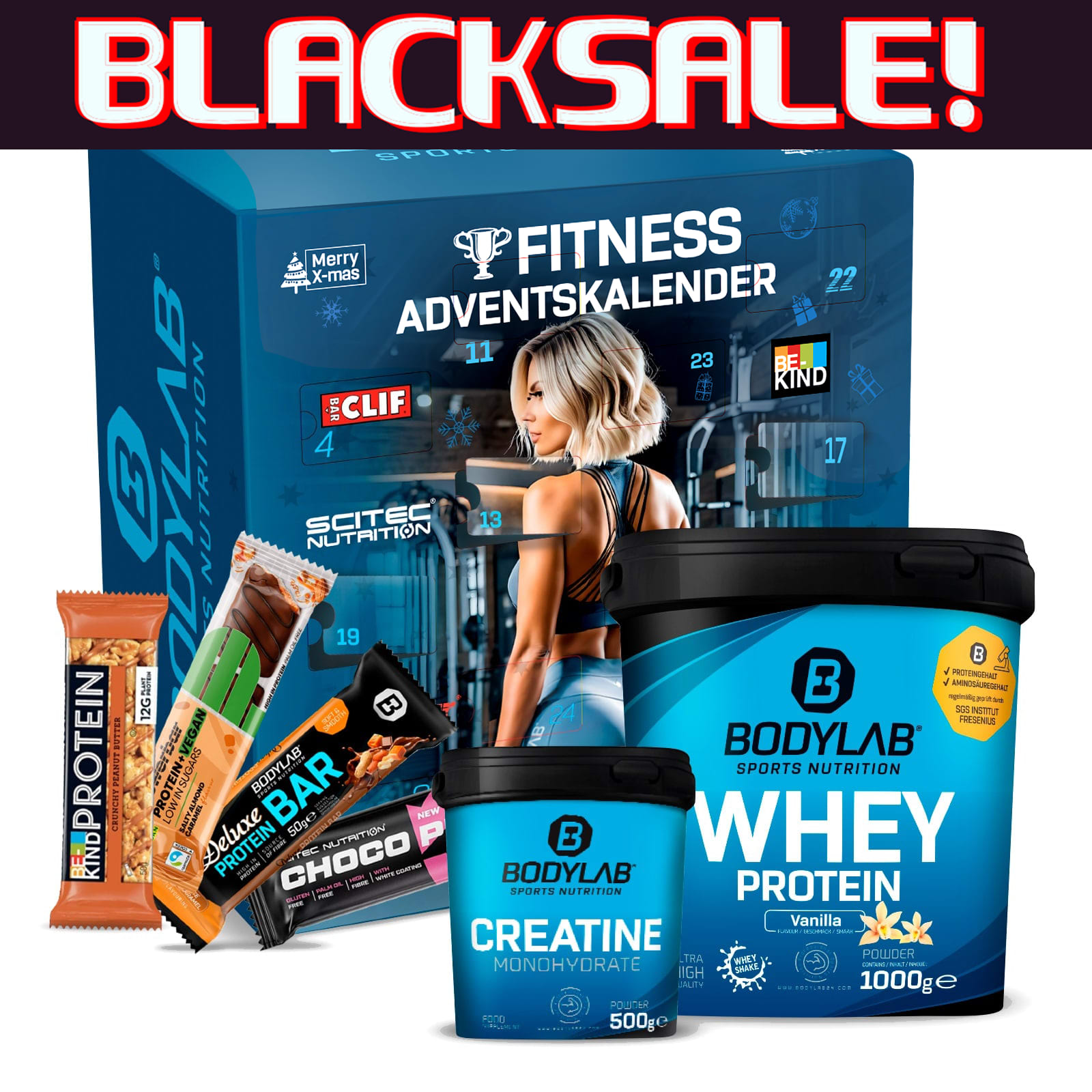 BLACK DEAL mit Adventskalender + Whey + Creatine