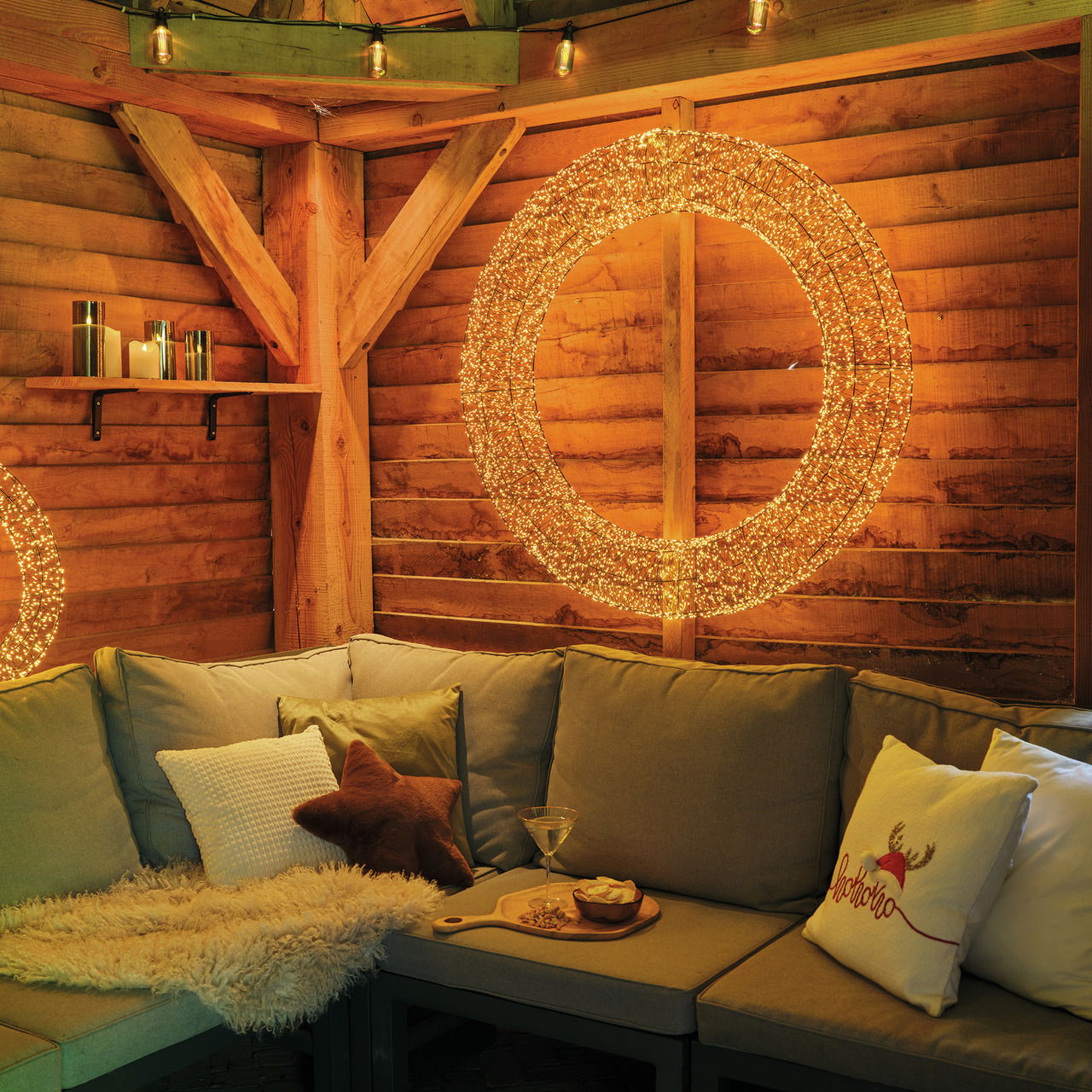 Lumineo LED-Kranz X-MAS
