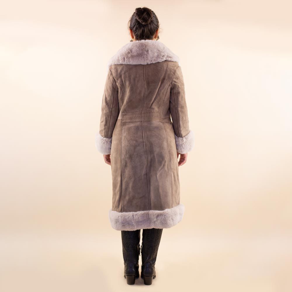 Afghan coat Golzar taupe