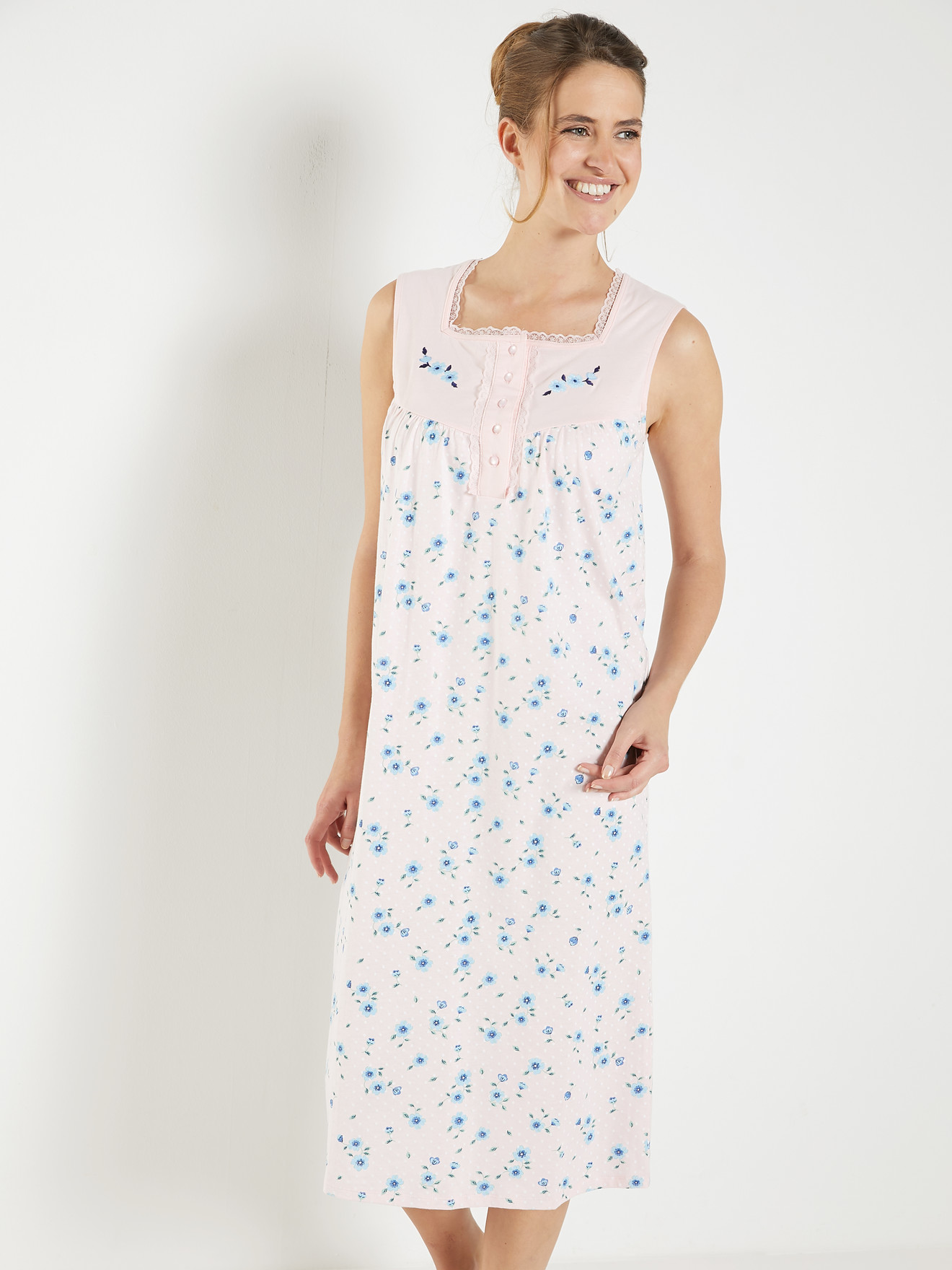 Chemise de nuit sans manches
