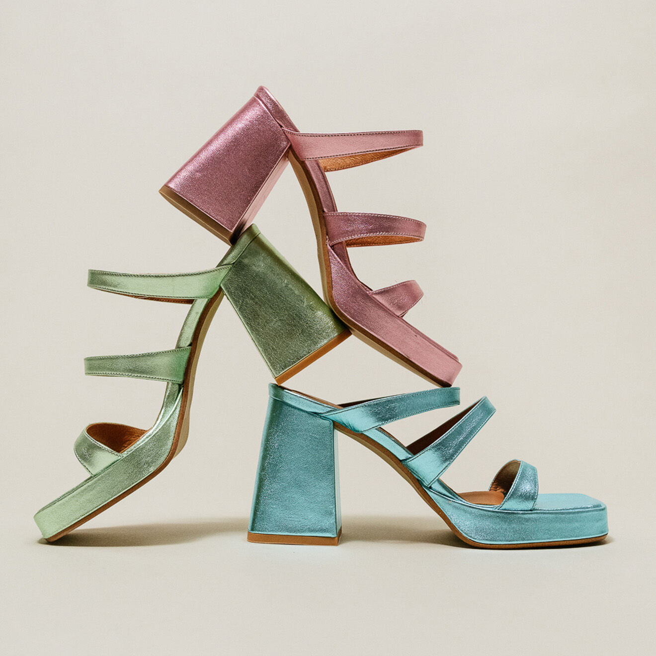 Jonak Sandales en Cuir Donzelle turquoise - Talon 7 cm