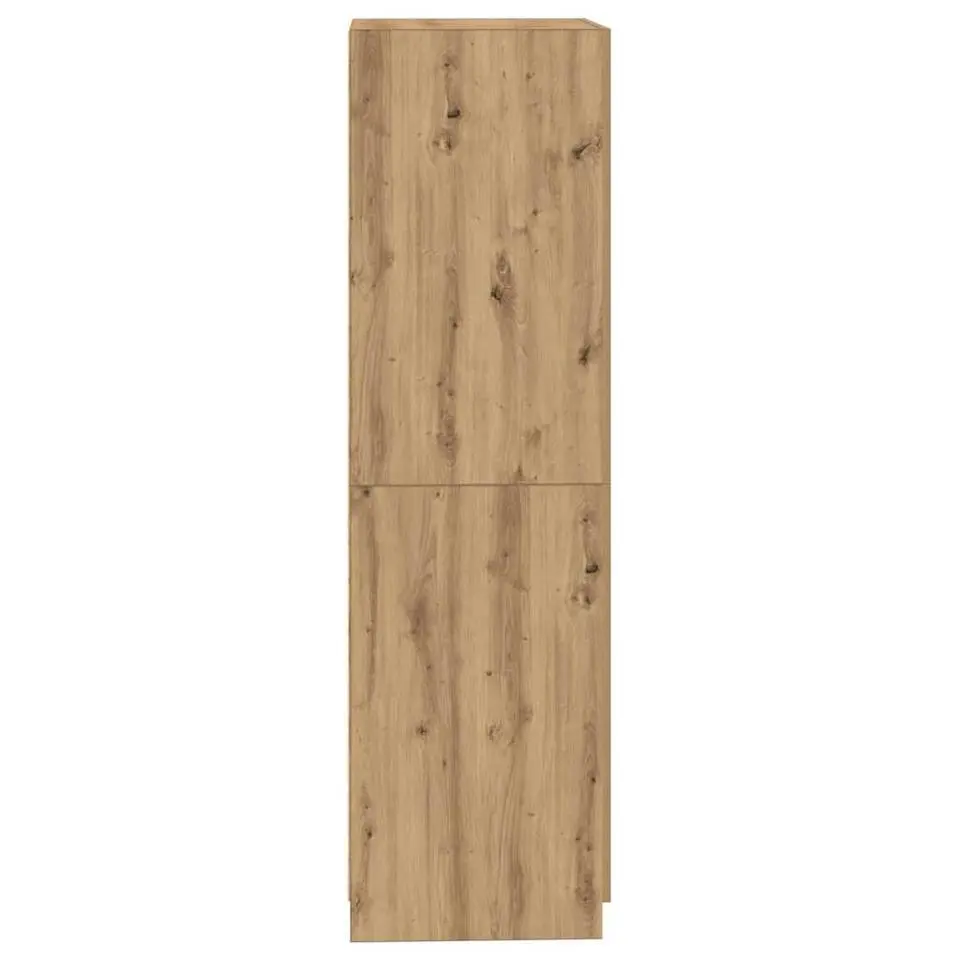 vidaXL - 2-deurs Kledingkast met 2 lades - Hout - artisan eiken - 80x52x180 cm