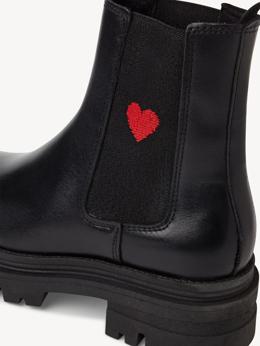 Leren Chelseaboot - zwart