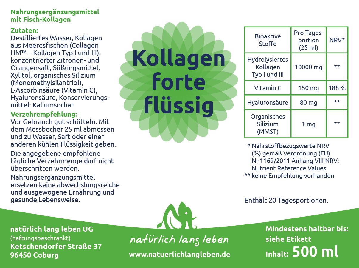 natürlich lang leben Kollagen forte flüssig