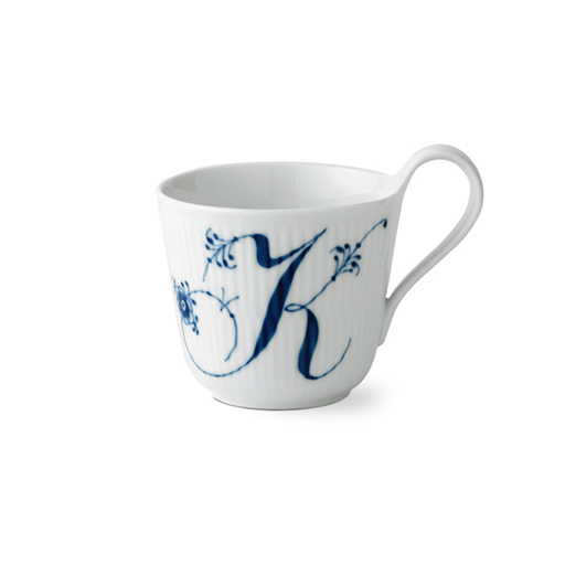 Royal Copenhagen Alfabet Højhankskop, K, 33 cl