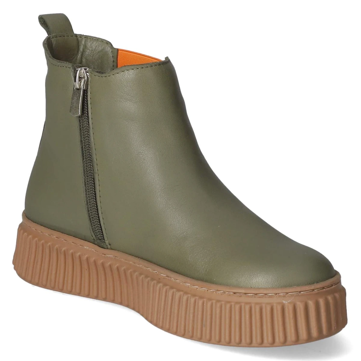 Andrea ContiChelsea Boots - oliv/orange