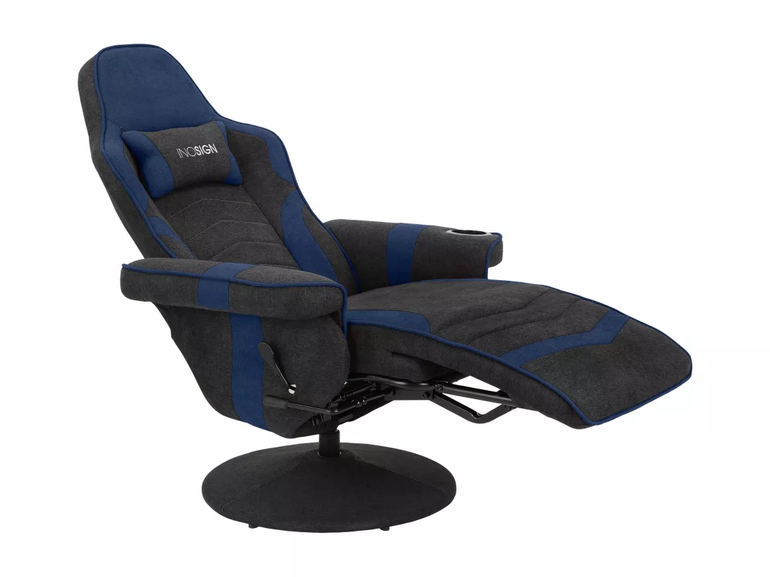 Junker | Gamer Recliner Manuel en tissu bleu