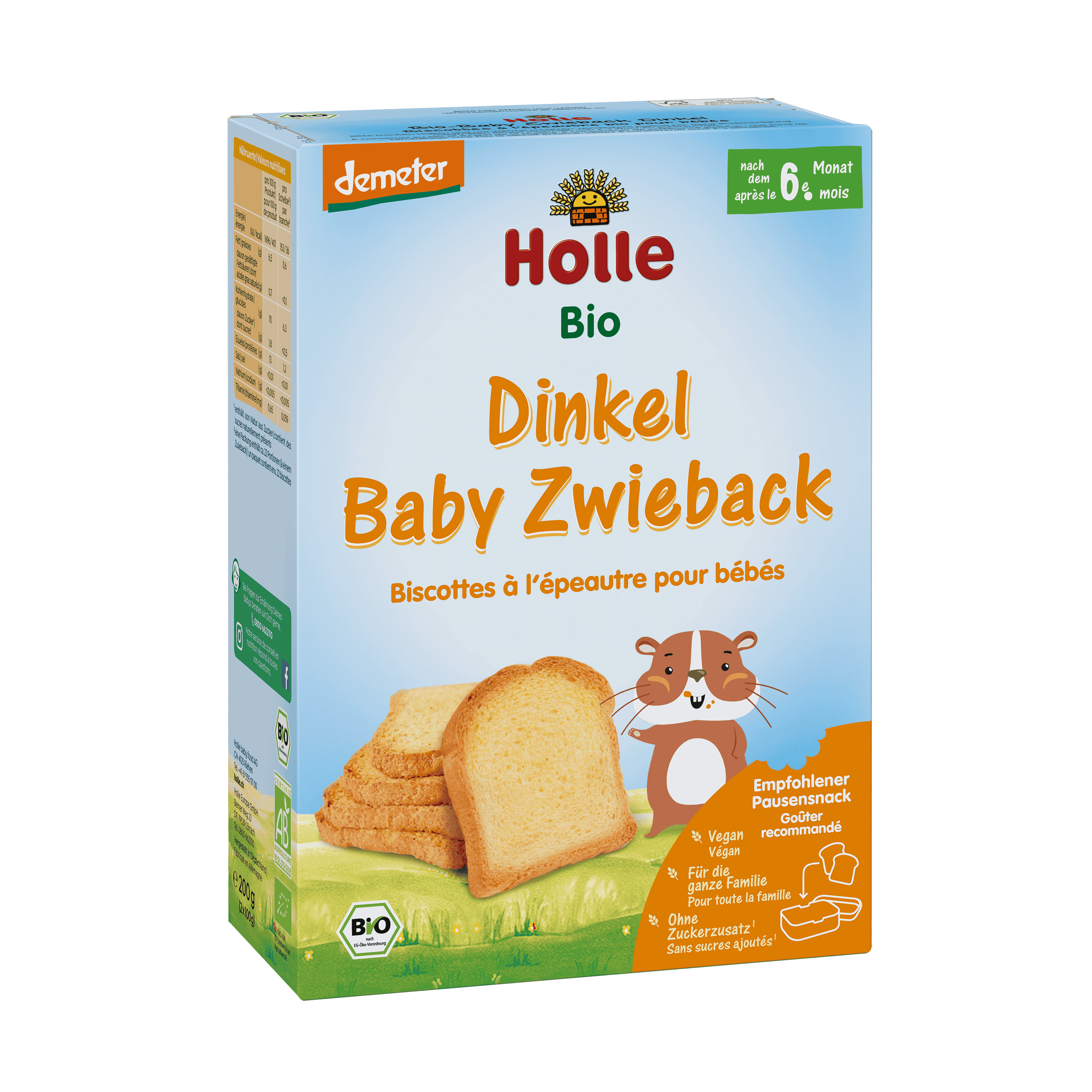 HOLLE Baby Zwieback Dinkel Bio 200 g