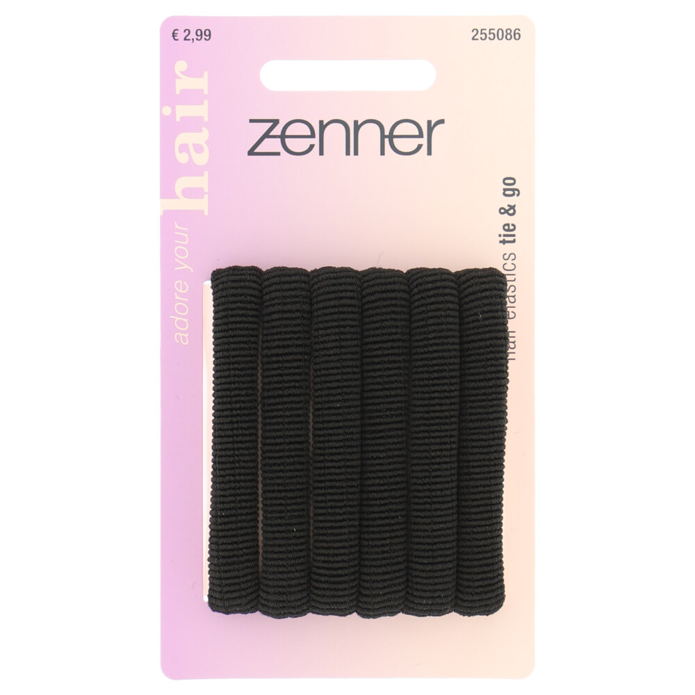 Zenner Roll Up Elastieken Zwart Small6 stuks