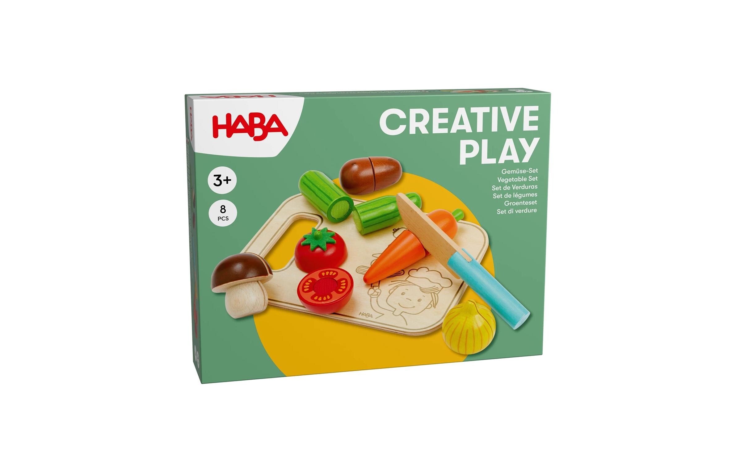 Spiel-Lebensmittel Gemüse-Set 8 TeileCreativ Play Holzgemüse