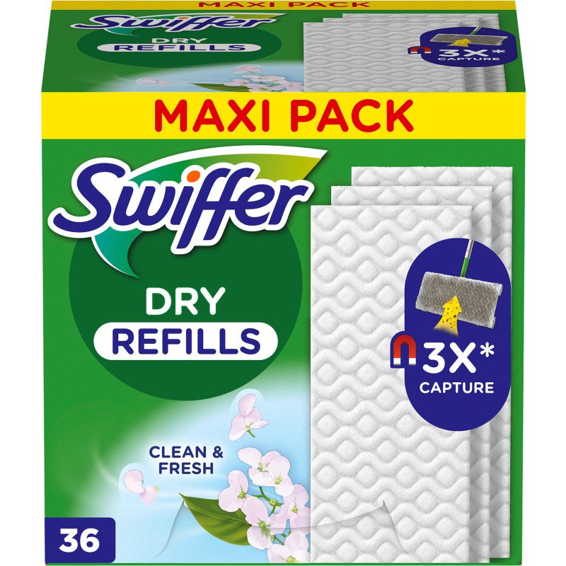 Lingettes sèches Swiffer Dry - Boite de 36