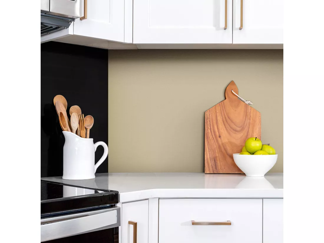 Panneaux muraux autocollants en vinyle imperméable - Coloris Beige 100 x 50 cm