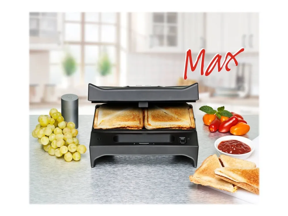 Rommelsbacher SWG 700 - Toaster/grill - elektrisk - sort/rustfrit stål