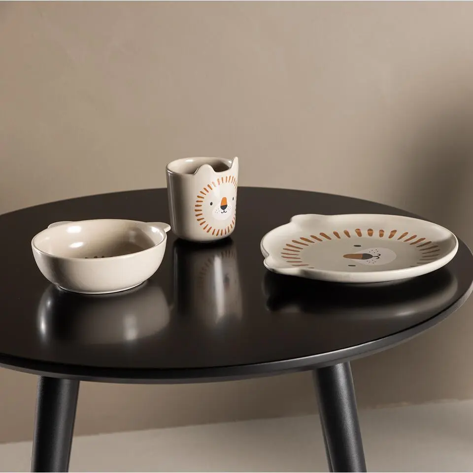 Nest living Bruno ronde kindertafel zwart - Ø 60 cm