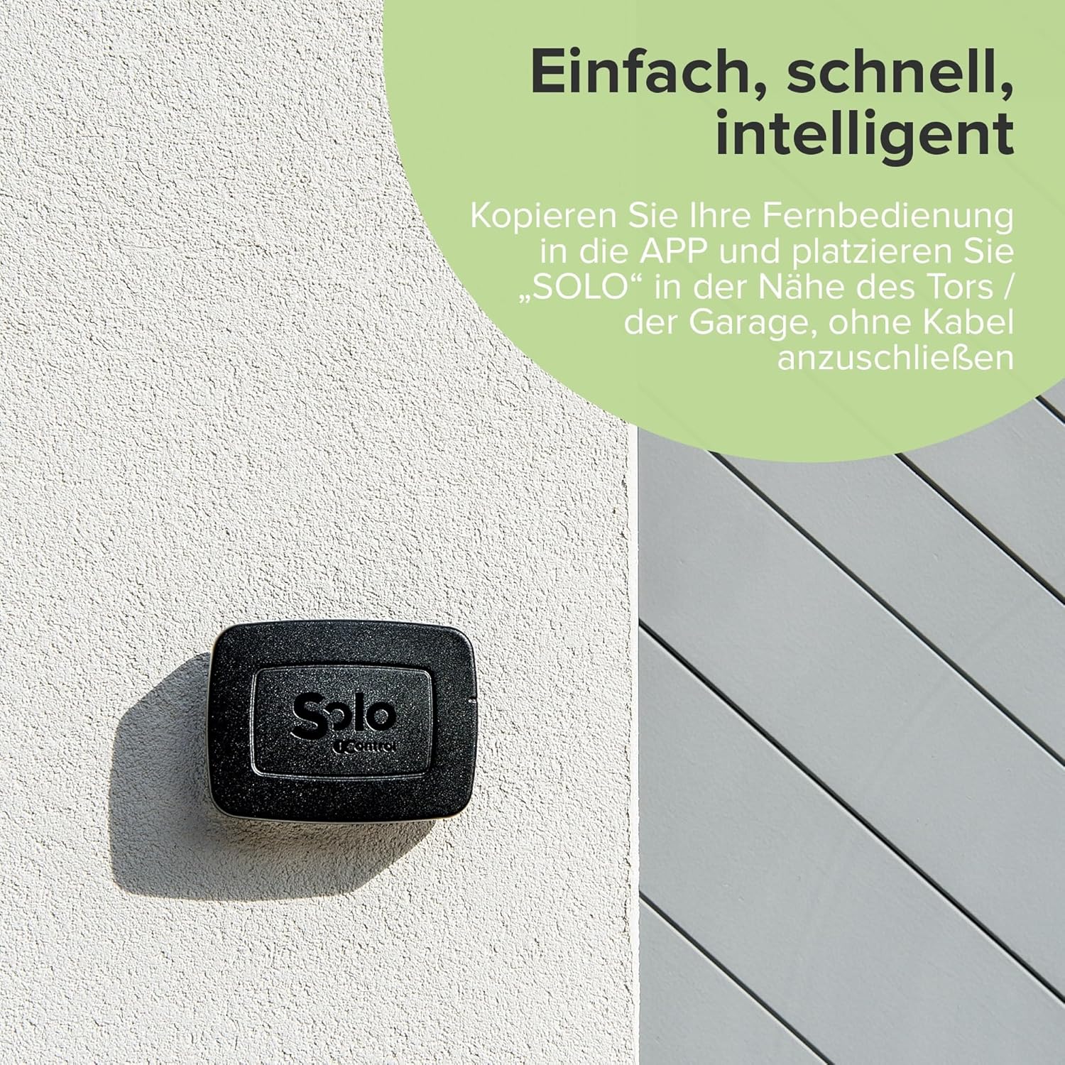 1Control 2ª GEN, Drahtloser Bluetooth Toröffner, Garagentoröffner für Mobiltelefon zum Öffnen von Toren und Garagen mit Fernbedienung, x 4 Tore und bis zu 10 Benutzer, Schwarz, Made in Italy