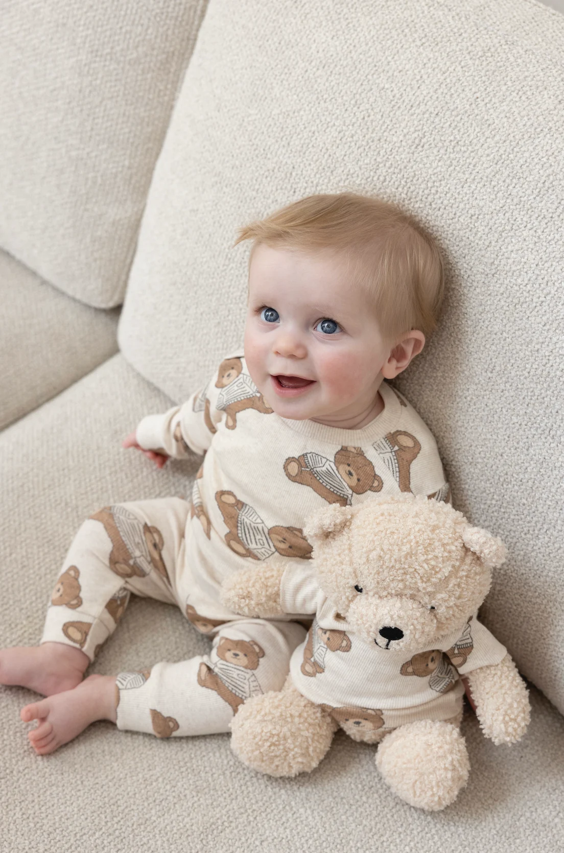 Feetje Pyjama Teddy Bear - Premium Sleepwear offwhite melange