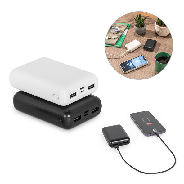 hi!dea 97198 - batterie nomade 10'000 mAh en ABS recyclé (100 % rABS)