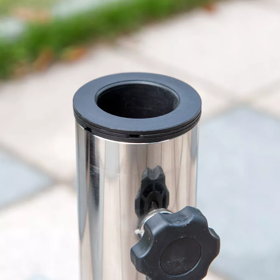 Outsunny Sonnenschirmständer mit 2 Rollen silber