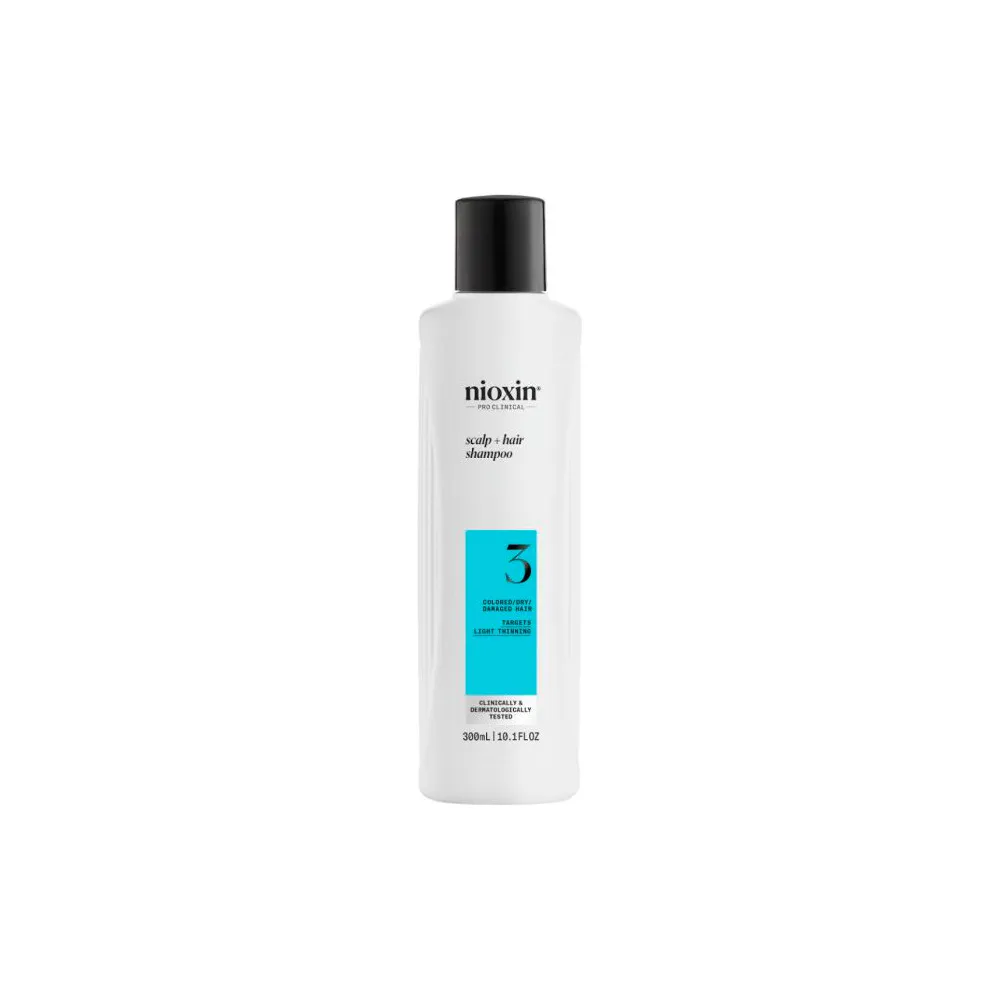 Nioxin System 3 Shampoo for Colored/Dry/Damaged Hair - 300 ml.