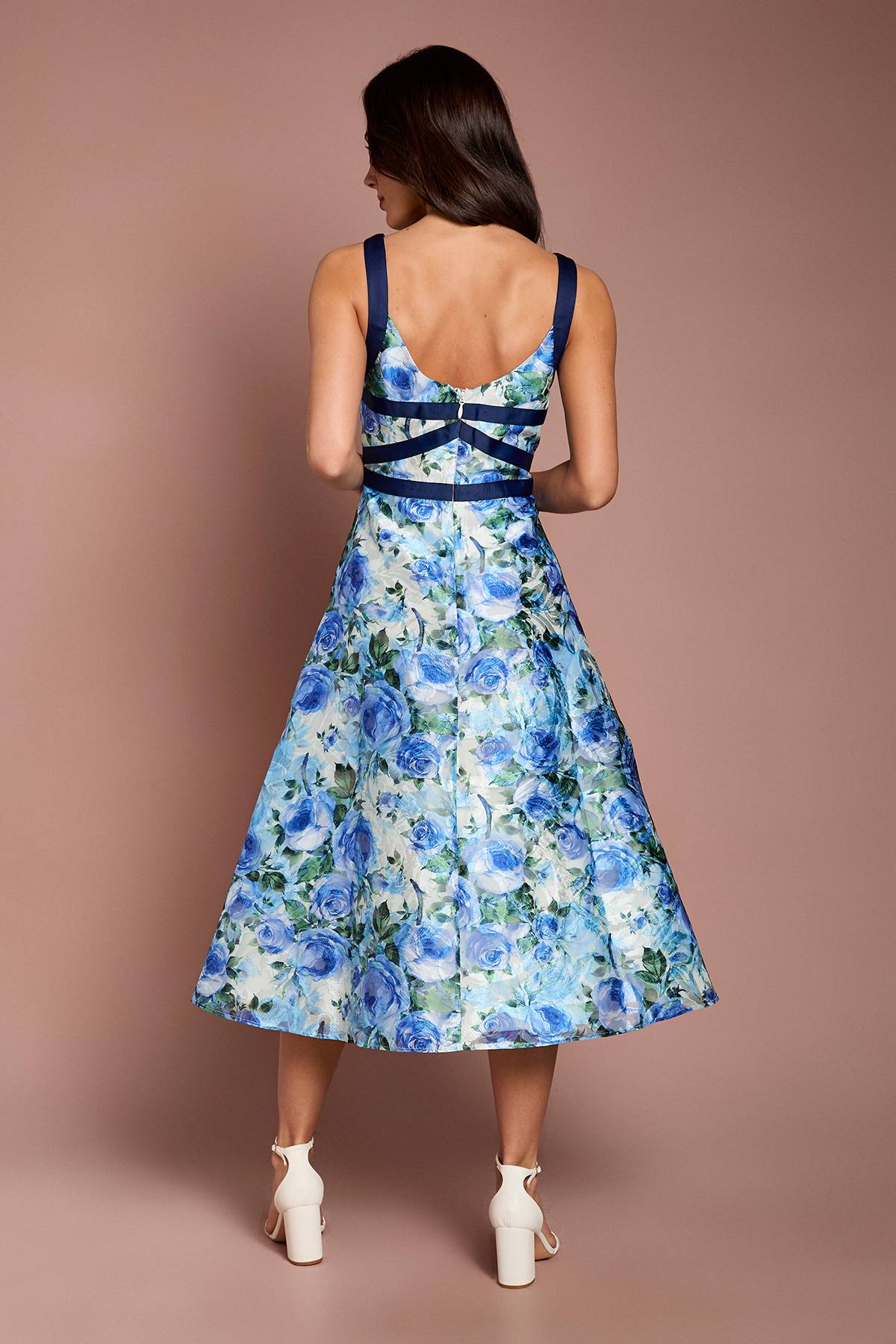 Coast Robe Midi À Jacquard Floral Et Devant Croisé