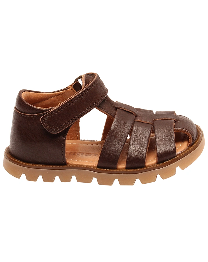 Leder-Sandalen BEKA mit Zehenschutz in dunkelbraun