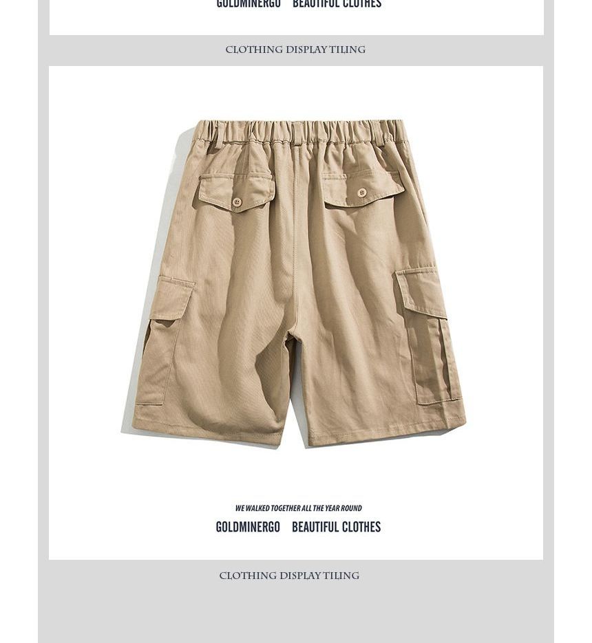 Yelmenor - Mid Rise Plain Cargo Shorts