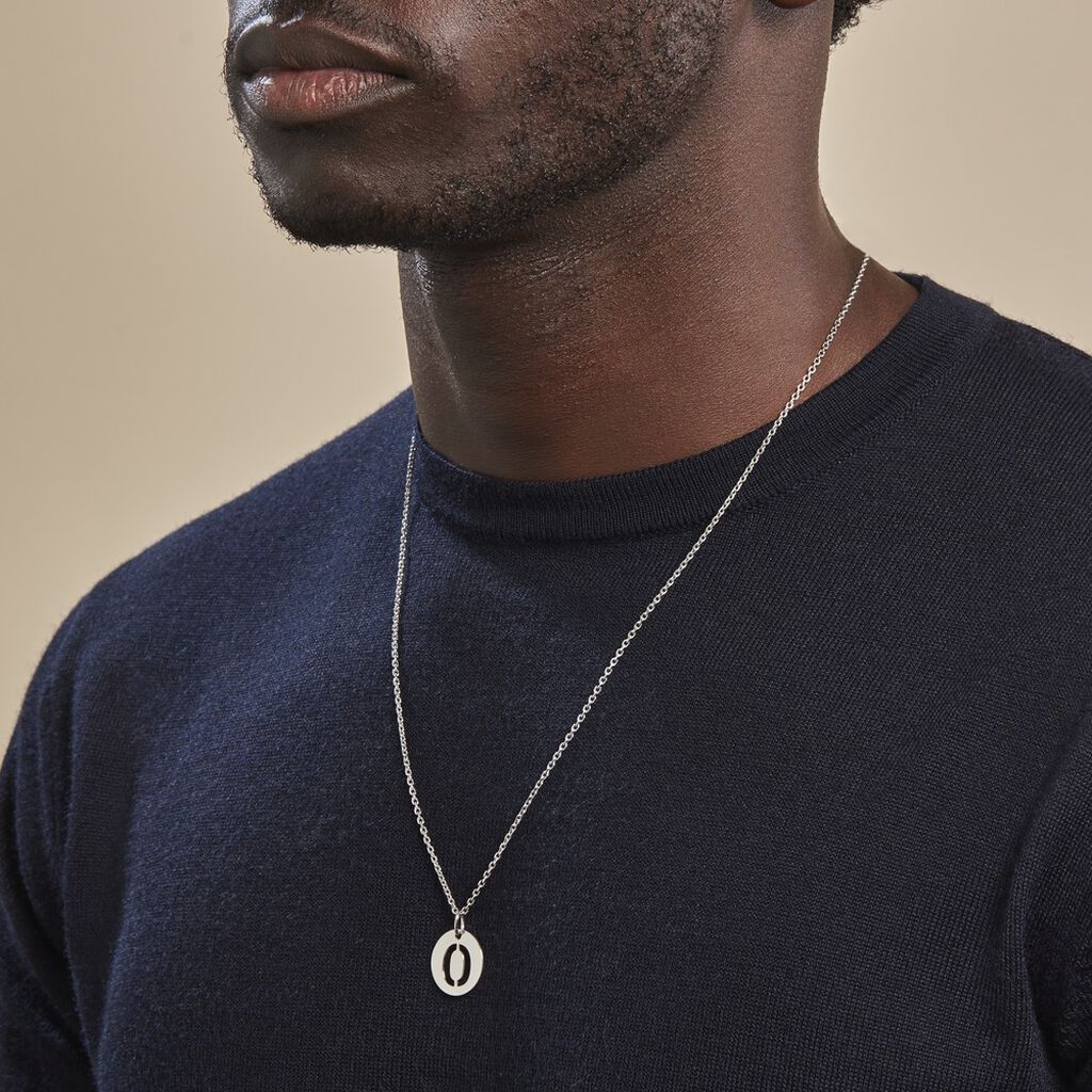 Pendentif Elio O Argent Blanc