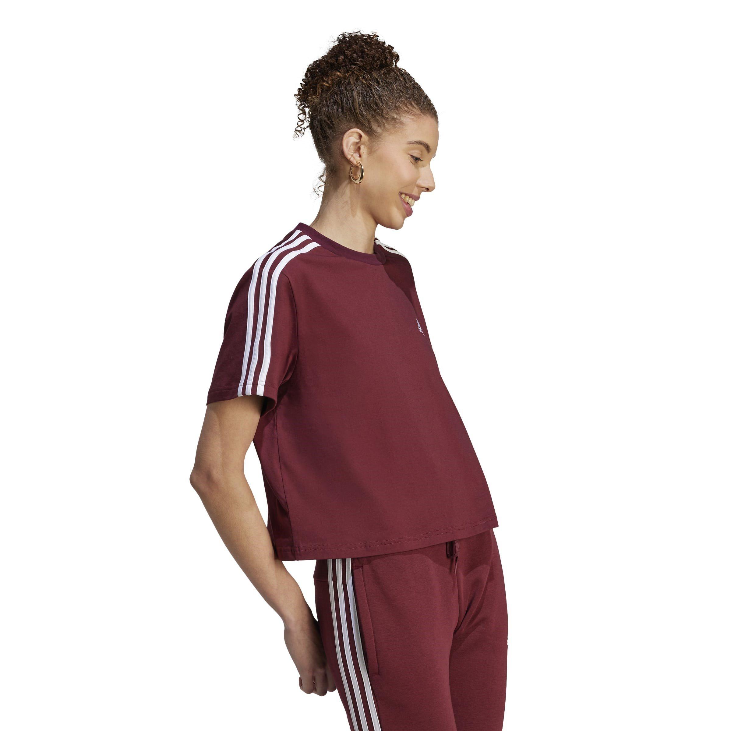 adidas Essentials 3 Stripes Single Jersey Crop Top Womens