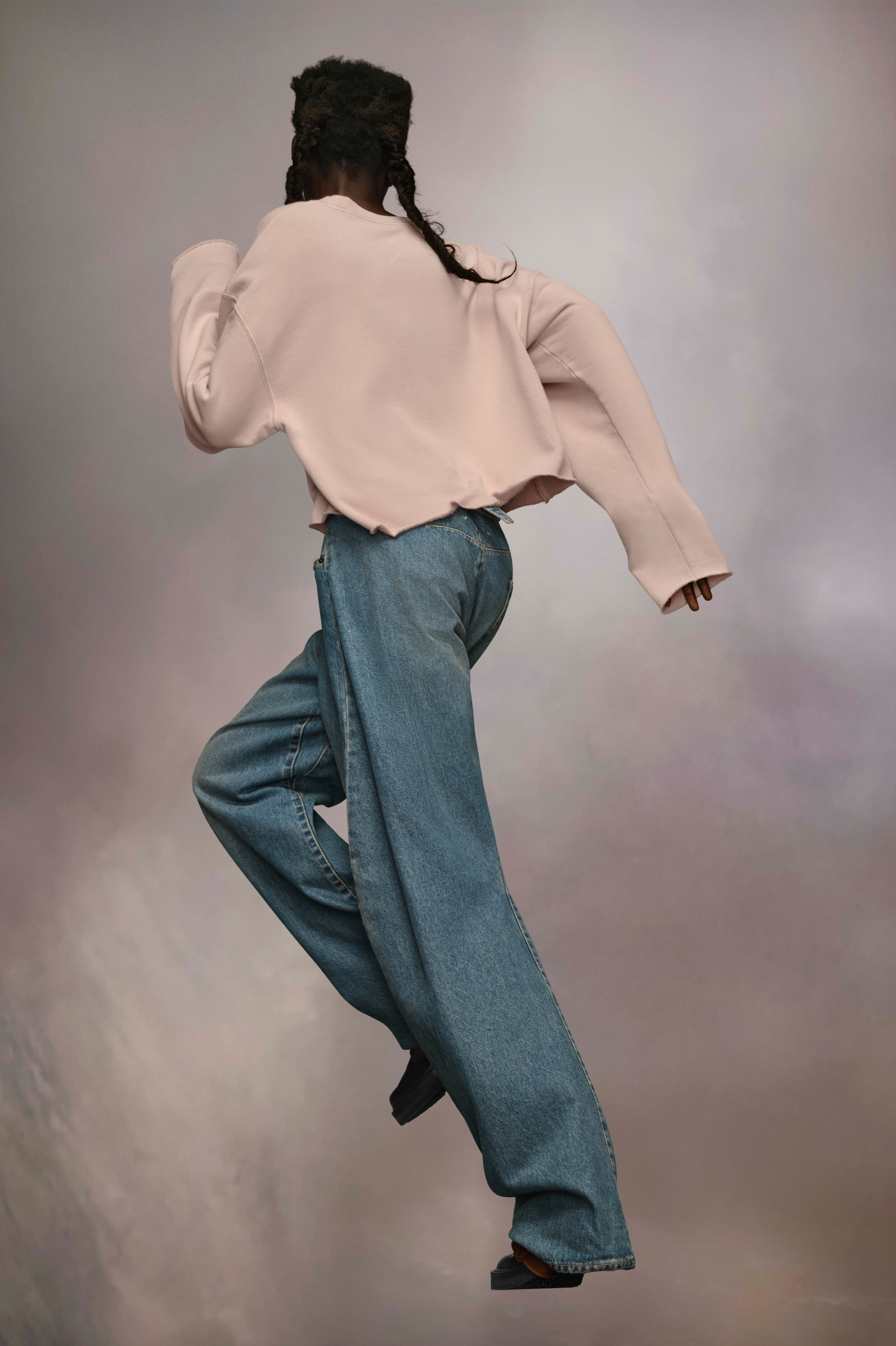Sweat-shirt en molleton Poudre