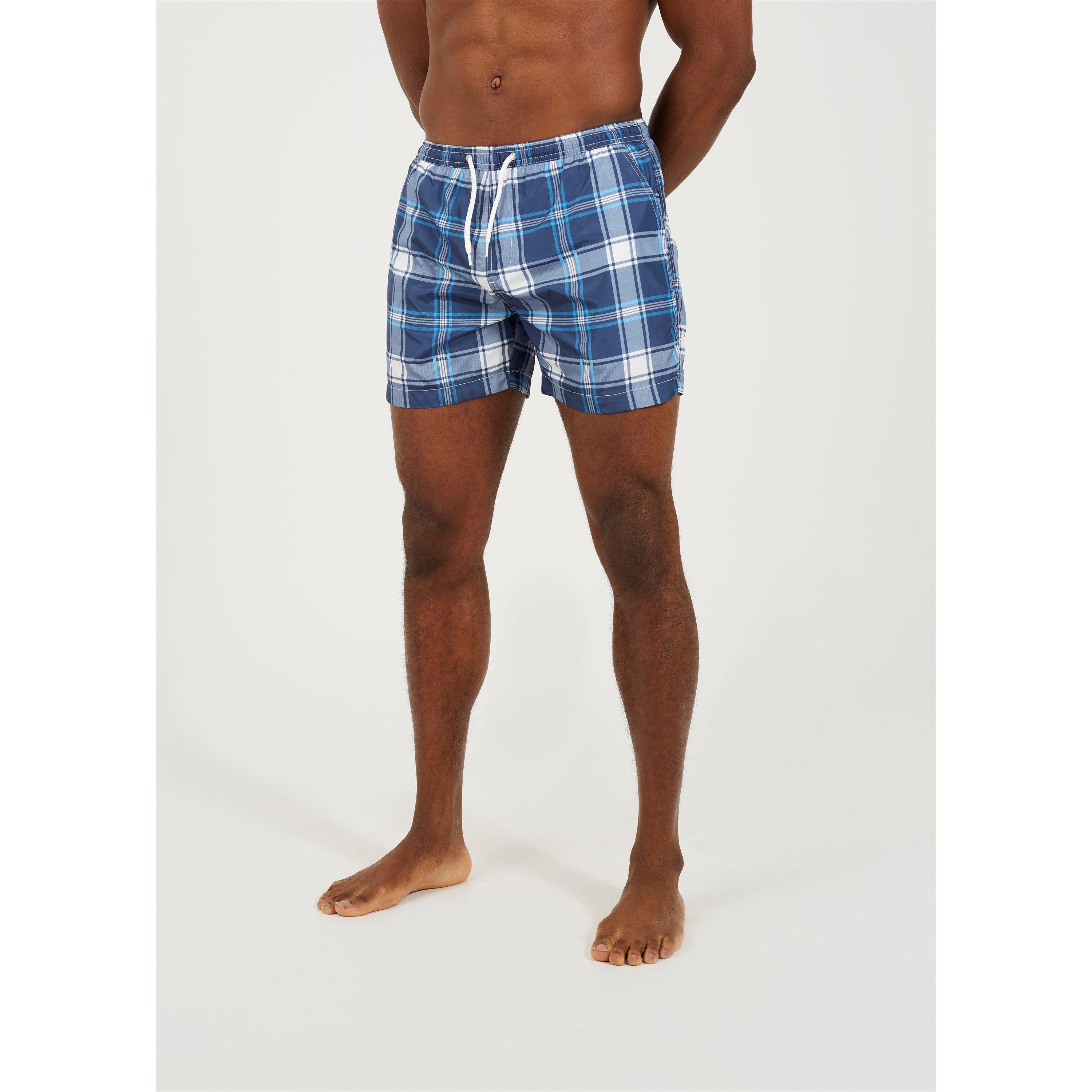 Brave Soul Check Print Swim Short