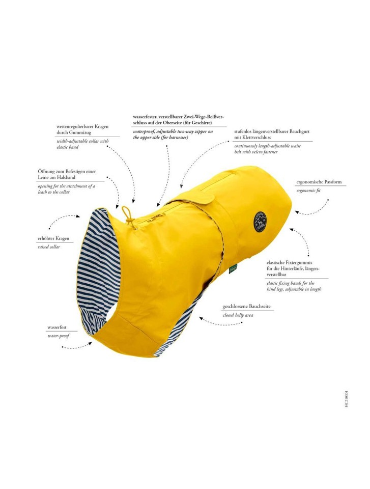 Hunter - Raincoat for dogs Milford 40cm yellow