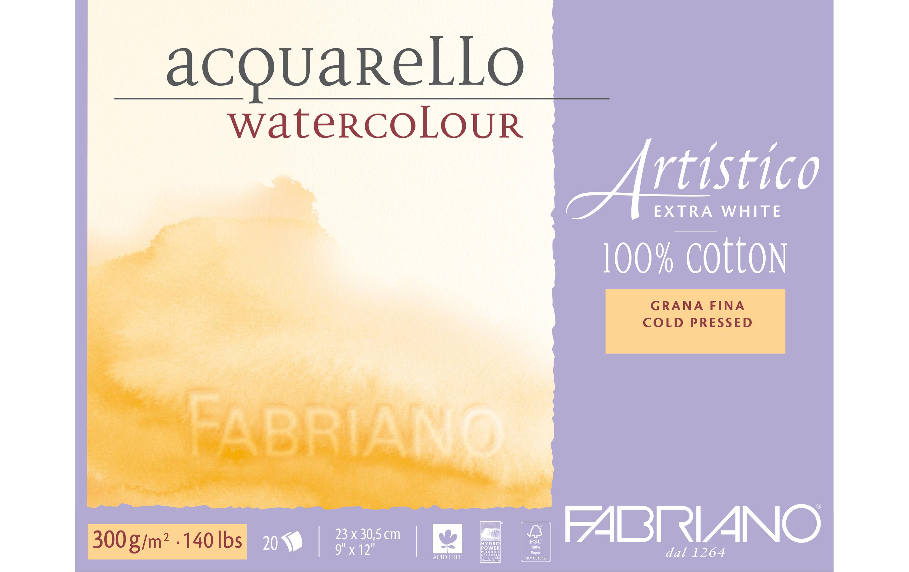 Aquarellblock Artistico Extra White 23 x 30.5 cmArtistico-Papier aus 100% Baumwolle